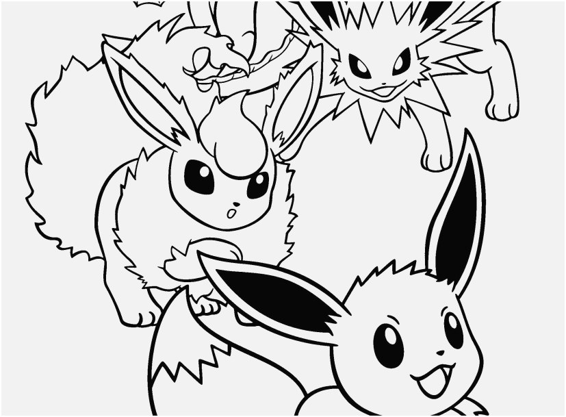 827x609 Pokemon Coloring Pages Eevee Evolutions Images Best Fine Pokemon