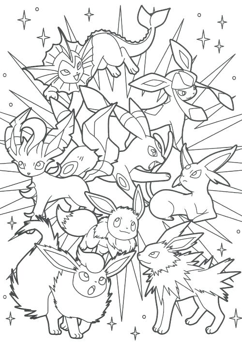 500x713 Pokemon Coloring Pages Eevee