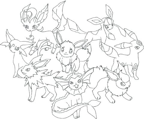 480x397 Interesting Pokemon Coloring Pages Eevee Pokemon Coloring Pages