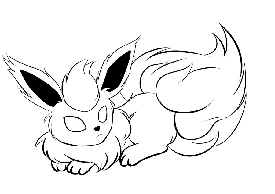 900x636 Flareon Pokemon Coloring Sheets