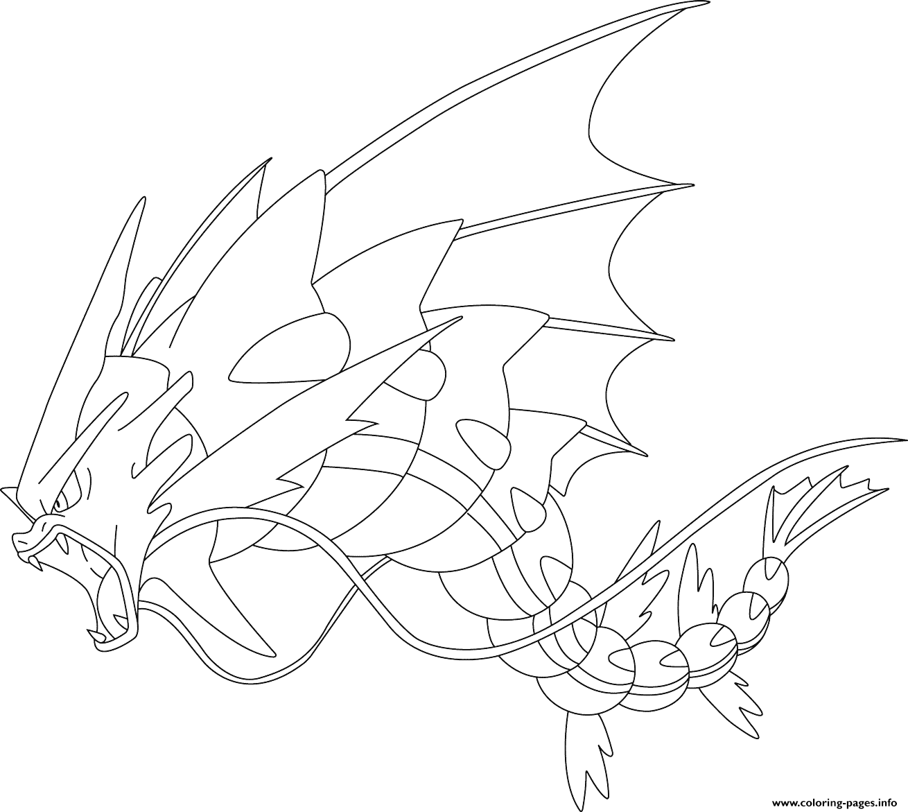 1310x1171 Mega Gyarados Pokemon Coloring Pages Printable