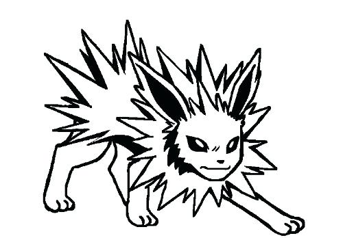 500x348 Jolteon Coloring Pages Coloring Pages Pokemon Jolteon Coloring