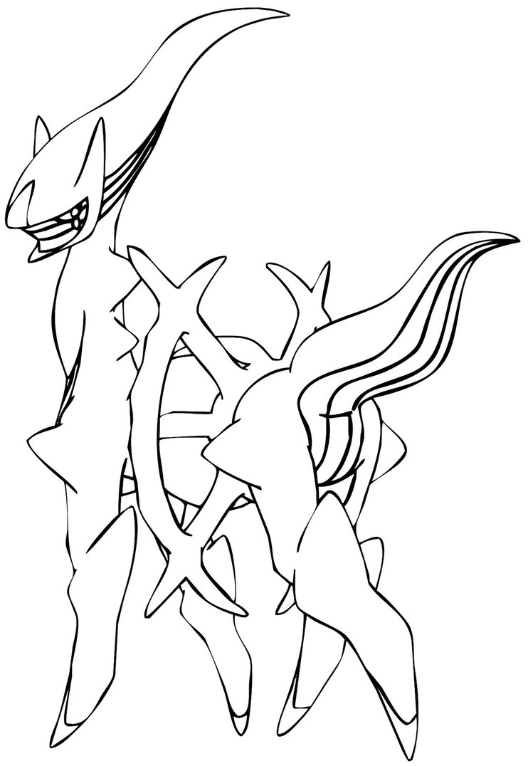 742x1076 Arceus Legendary Pokemon Coloring Pages