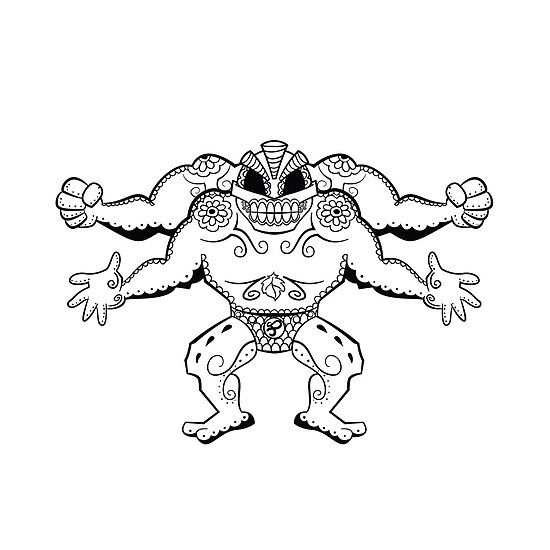 550x550 Machamp De Los Muertos Pokemon Amp Day Of The Dead Mashup By