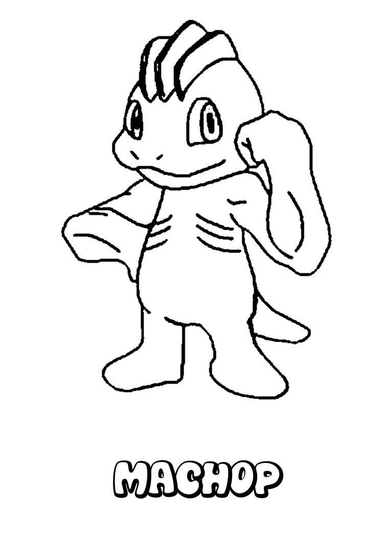 749x1060 Machop Coloring Pages