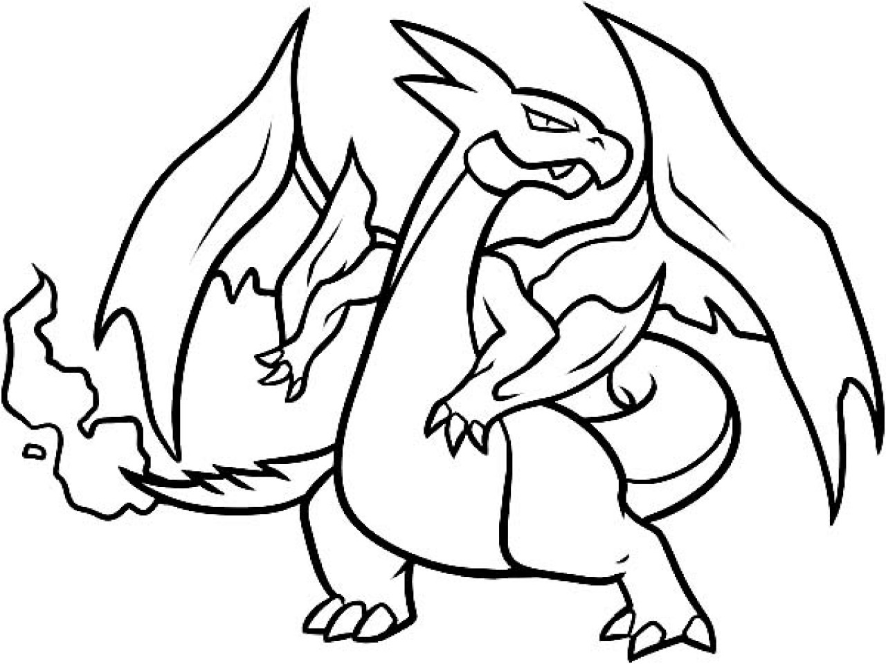 1280x960 Pokemon Coloring Pages Mega Charizard