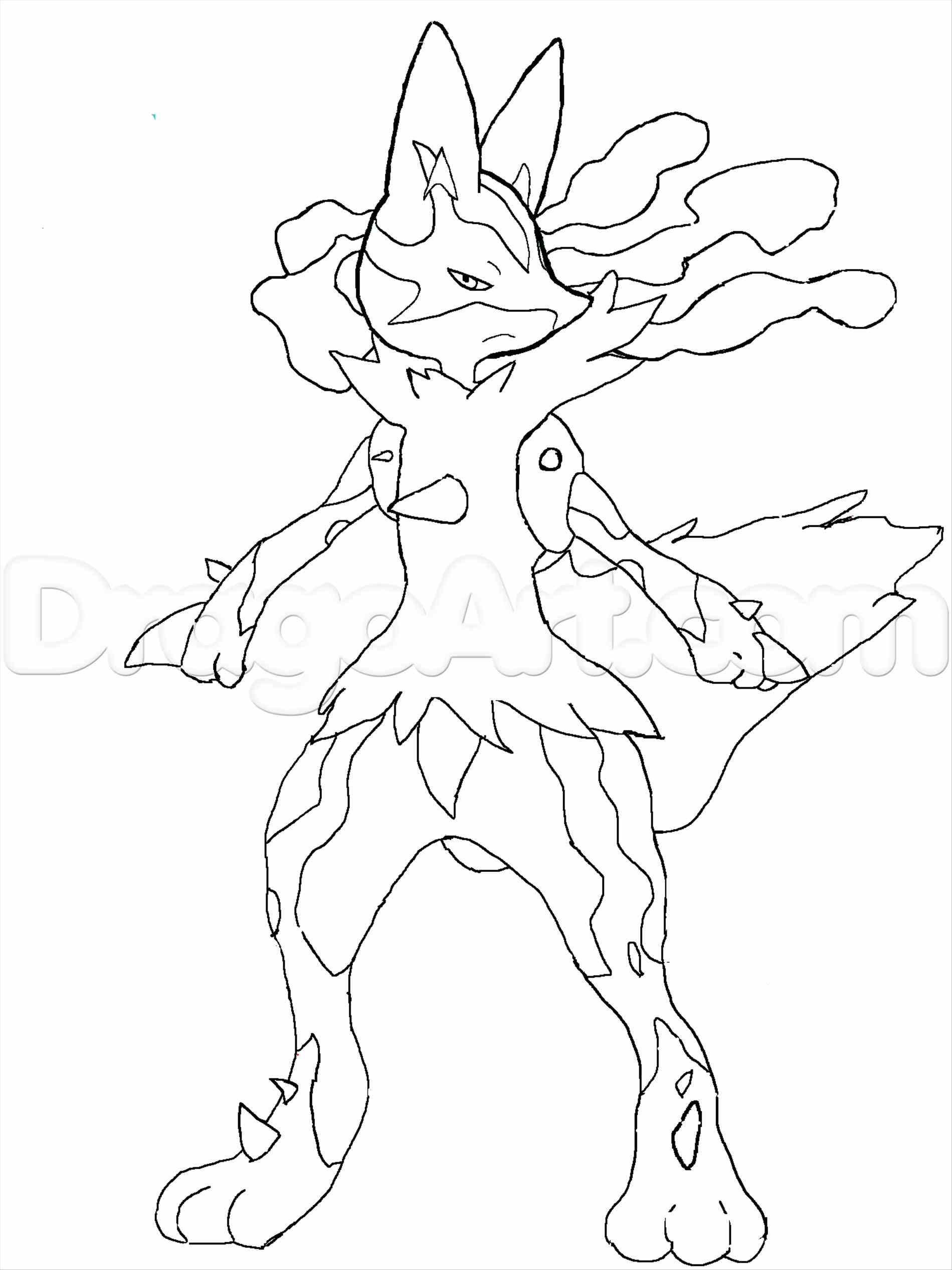 1899x2533 Inspiration Mega Lucario Pokemon Coloring Pages