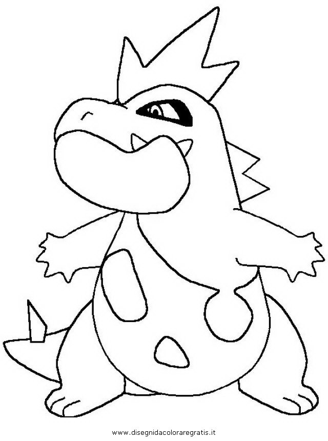 640x860 Totodile Pokemon Coloring Pages