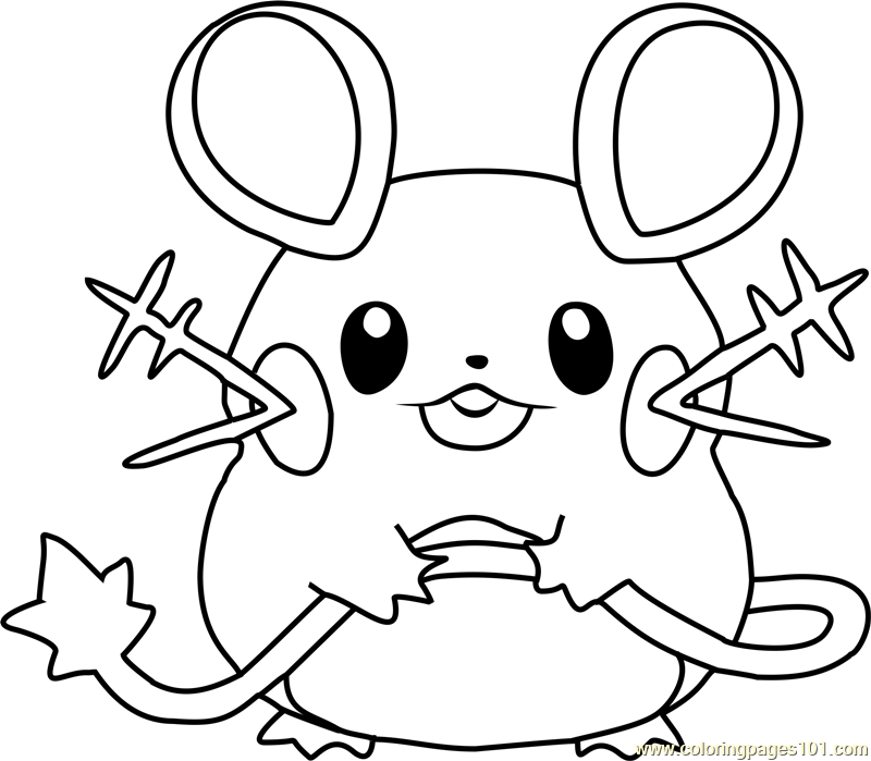 800x699 Dedenne Pokemon Coloring Page