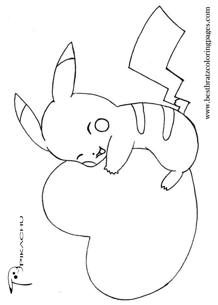 Pokemon Coloring Pages Pikachu Cute