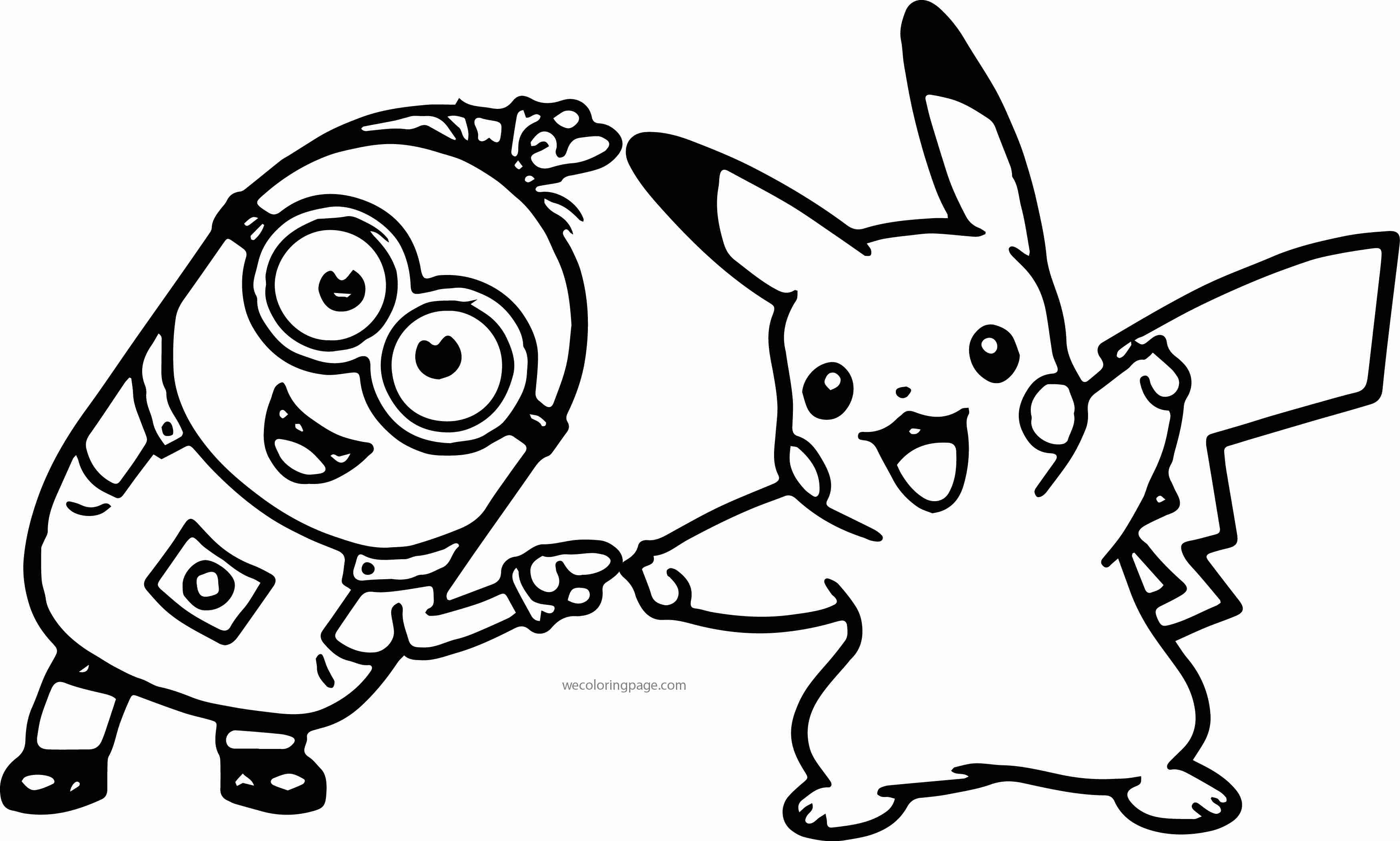 3496x2101 Pikachu And Pichu Coloring Pages