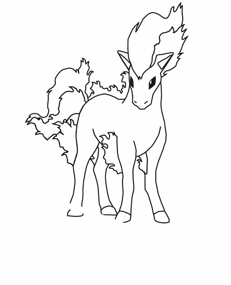 749x926 Pokemon Ponyta Coloring Pages Ponyta