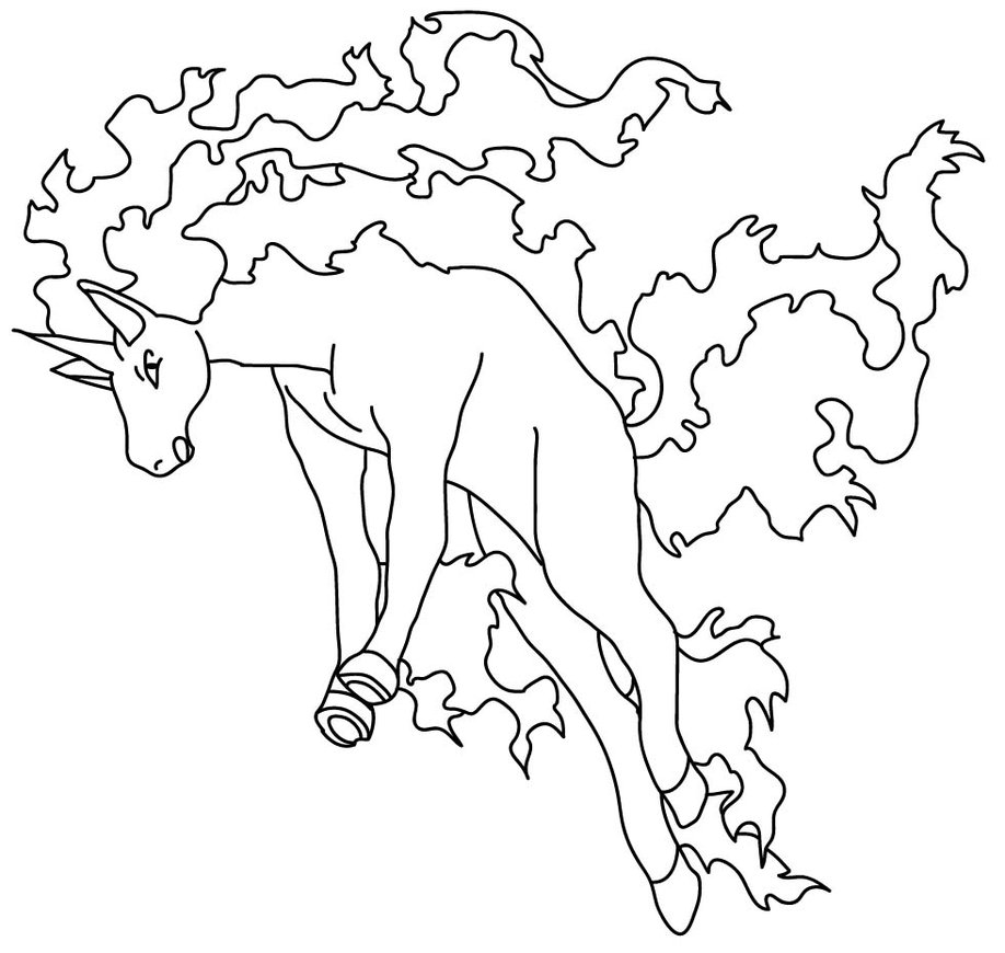 918x870 Pokemon Rapidash Coloring Pages