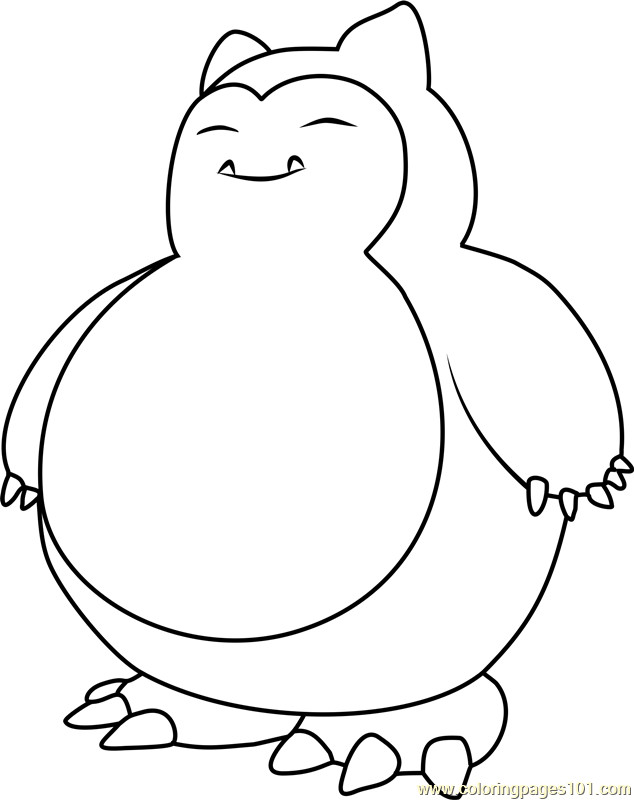 634x800 Fair Pokemon Coloring Page 52 Snorlax Free Pok Mon Pages