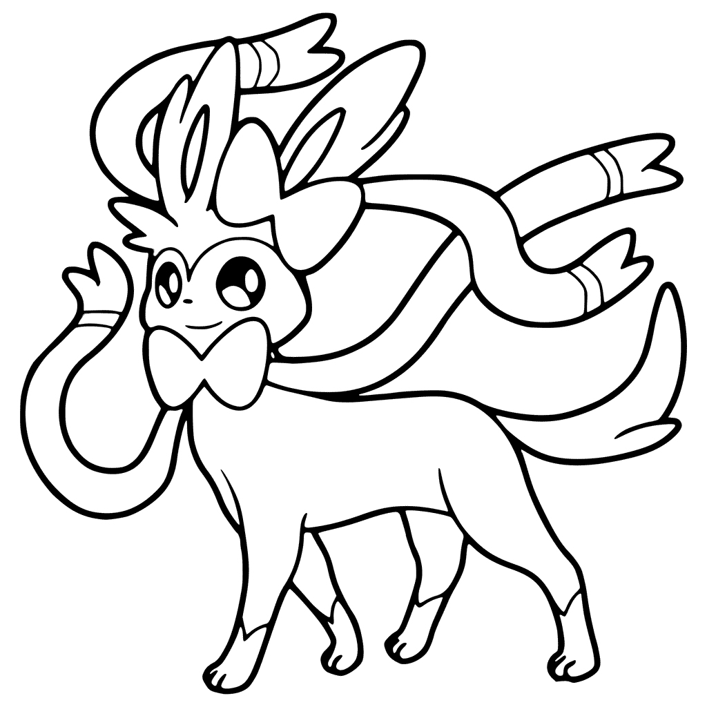 1024x1024 Pokemon Coloring Pages Sylveon Printable Coloring For Kids 2018