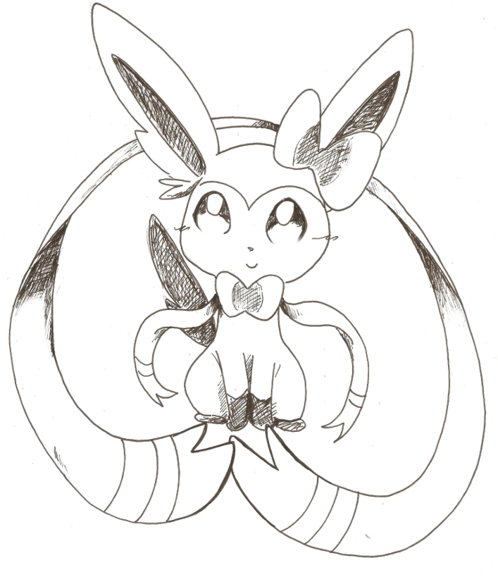 707x819 Pokemon Coloring Pages Sylveon