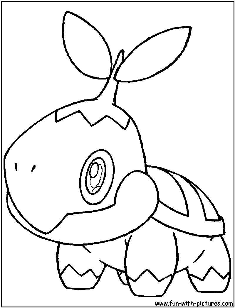 800x1050 Turtwig Coloring Page