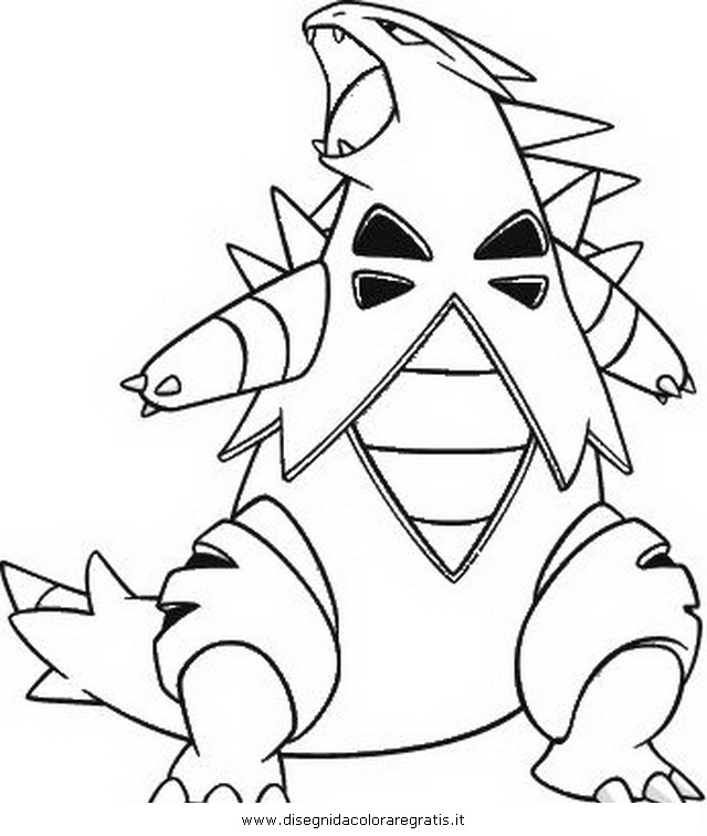 640x756 Pokemon Coloring Pages Tyranitar