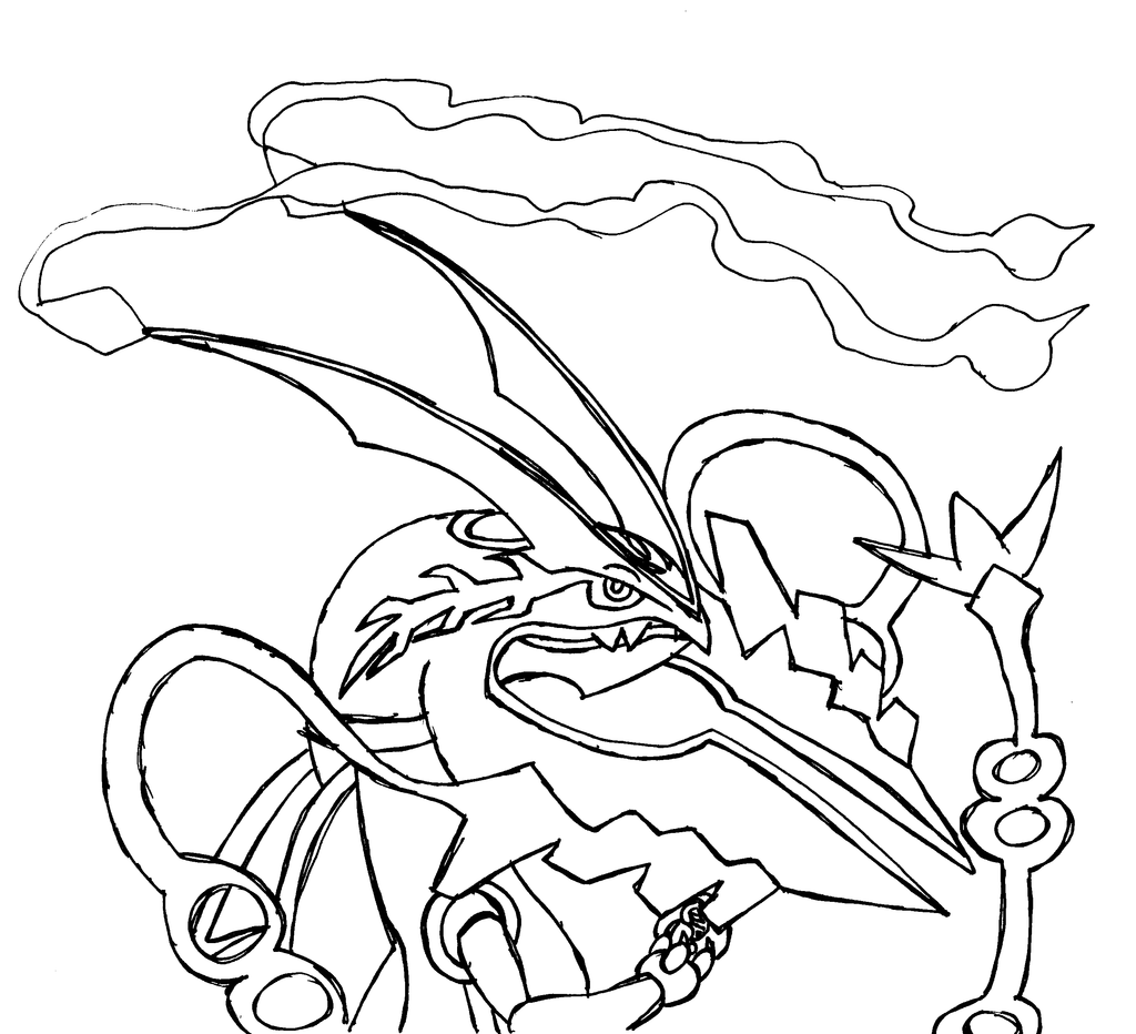 1024x932 Rayquaza Coloring Pages