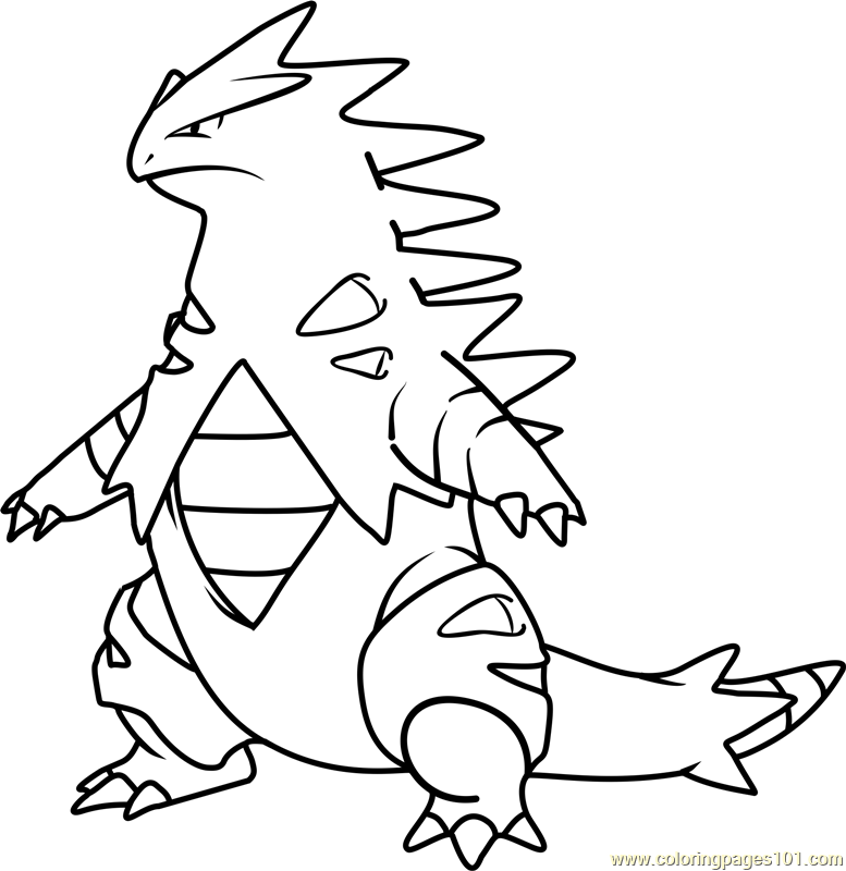 777x800 Tyranitar Pokemon Coloring Page