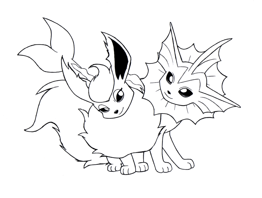 1024x775 Pokemon Vaporeon Coloring Pages