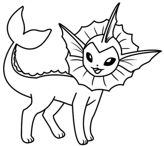 551x491 Vaporeon Coloring Page By Bellatrixie White