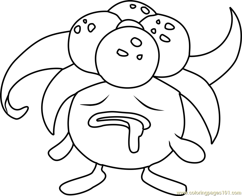 800x648 Gloom Pokemon Coloring Page