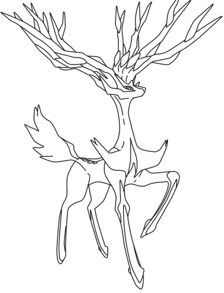 782x1022 Best Free Xerneas Coloring Pages Image