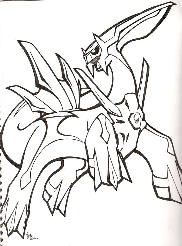 600x812 Pokemon Coloring Pages Palkia New Dialga Legendary Google Search