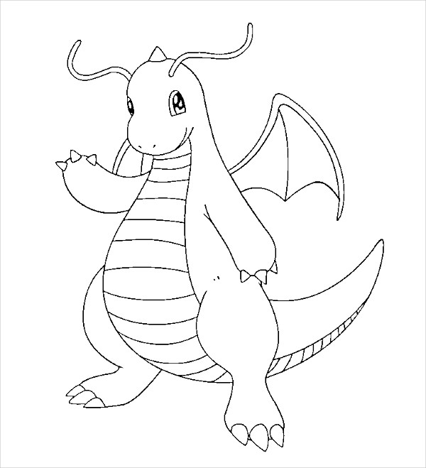 600x659 Dragon Coloring Pages
