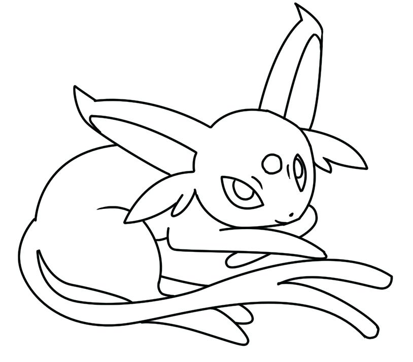 814x714 Espeon Coloring Pages Outline Color Umbreon And Espeon Coloring