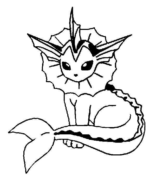 600x681 Dibujos Para Colorear Pokemon Vaporeon Pok On Espeon Coloring