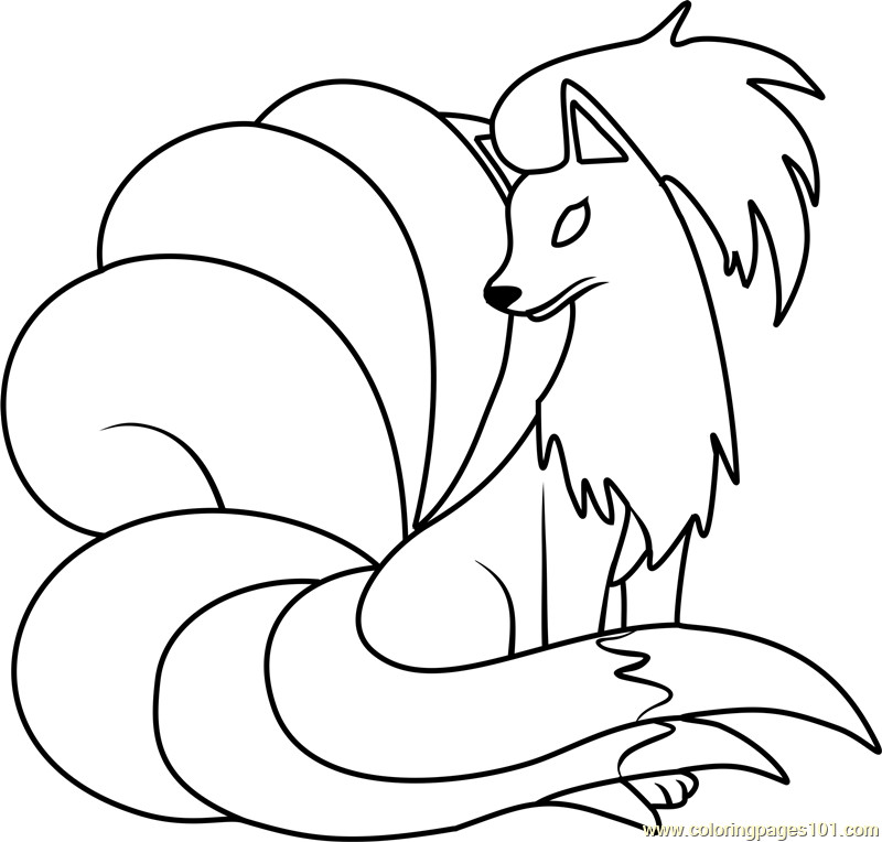 800x764 Pokemon Vulpix Coloring Pages