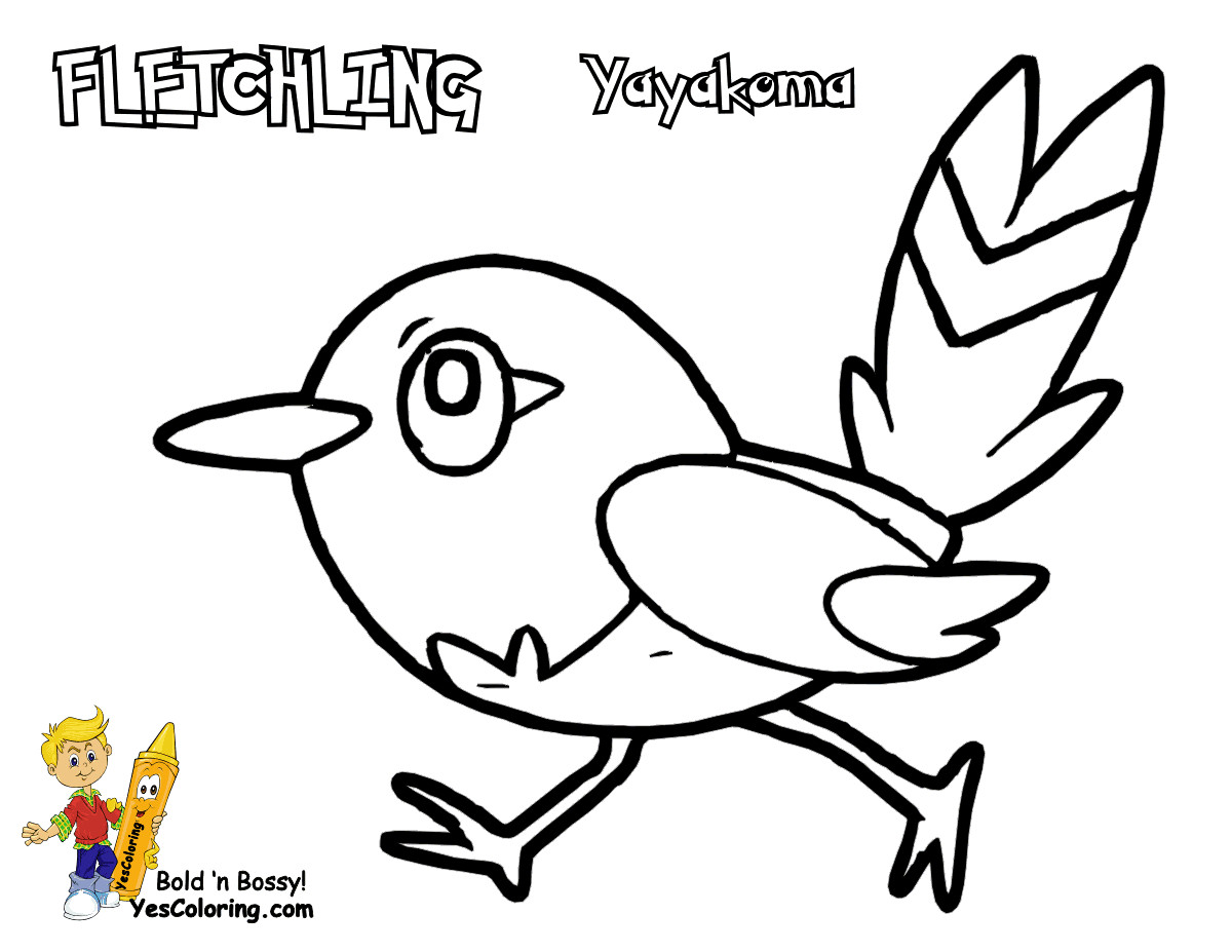 1200x927 Pokemon Coloring Pages Fletchling Froakie Page Free Printable