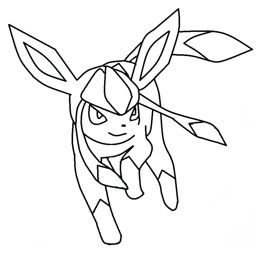 900x910 Emerging Glaceon Coloring Pages Template By Shadowxmephiles