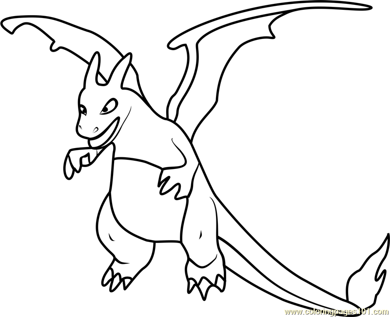 800x651 Charizard Pokemon Go Coloring Page