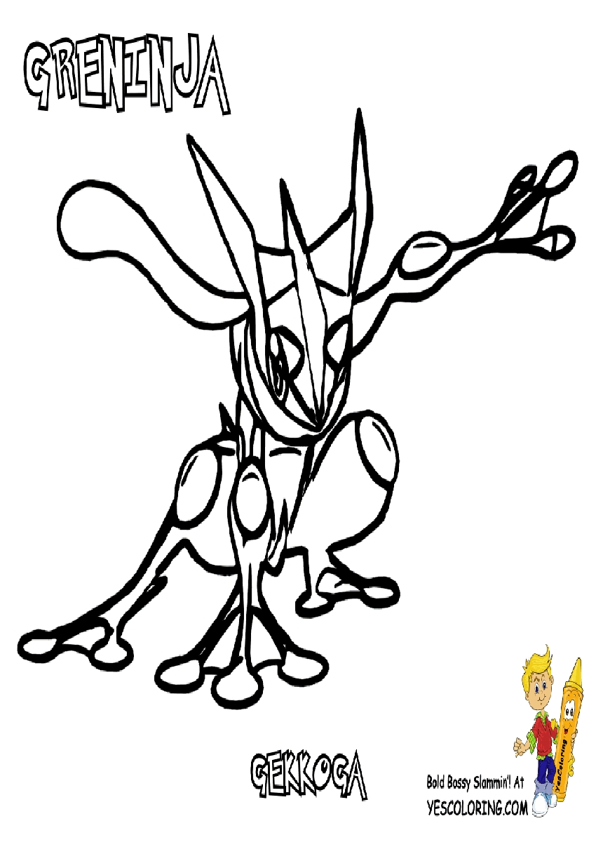 850x1200 Mega Greninja Pokemon Coloring Pages Images