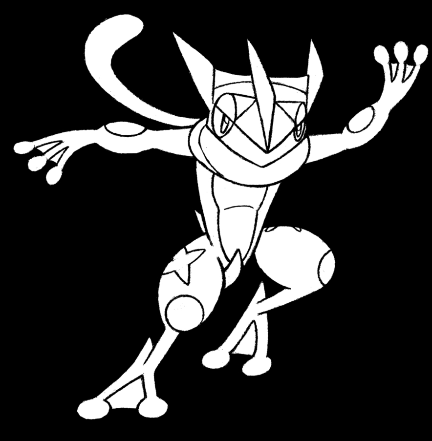 884x903 Awesome Pokemon Coloring Pages Greninja Design Printable