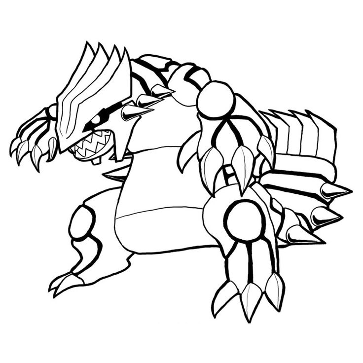 Pokemon Groudon Coloring Pages