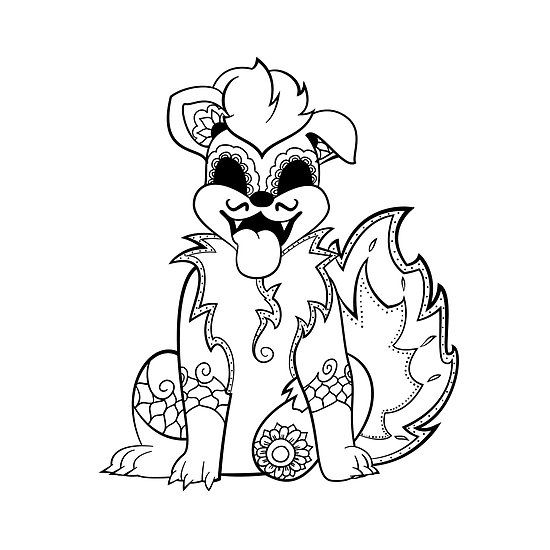 550x550 Growlithe De Los Muertos Pokemon Amp Day Of The Dead Mashup