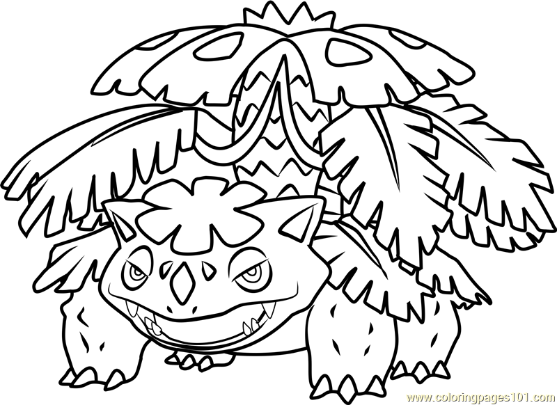 800x582 Mega Venusaur Pokemon Coloring Page