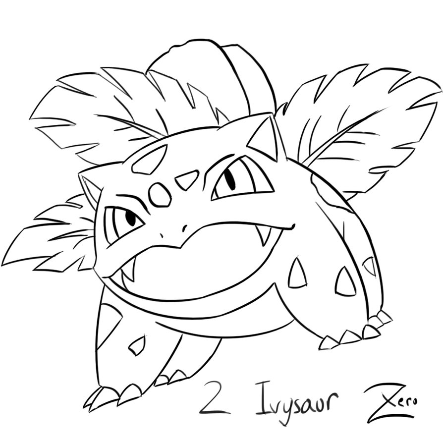 894x894 Pokemon Coloring Pages Ivysaur