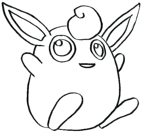 600x566 Jigglypuff Coloring Pages Coloring Pages With Is Very Happy