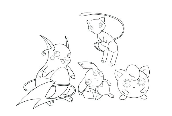 600x405 Jigglypuff Coloring Pages Two Pokemon Jigglypuff Coloring Pages