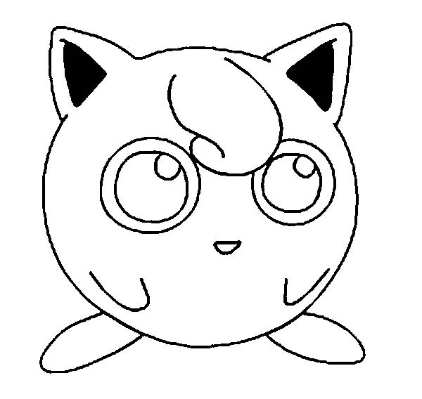 600x568 Awesome Pokemon Jigglypuff Picture Coloring Page