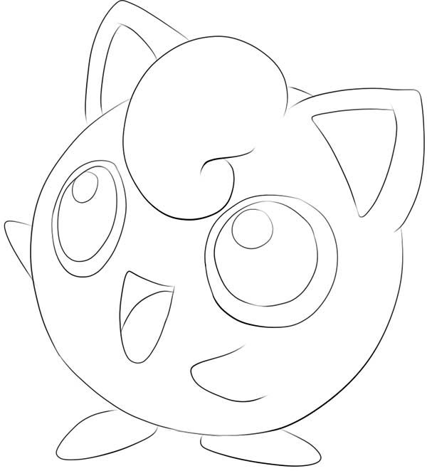 600x662 Pokemon Jigglypuff Coloring Page