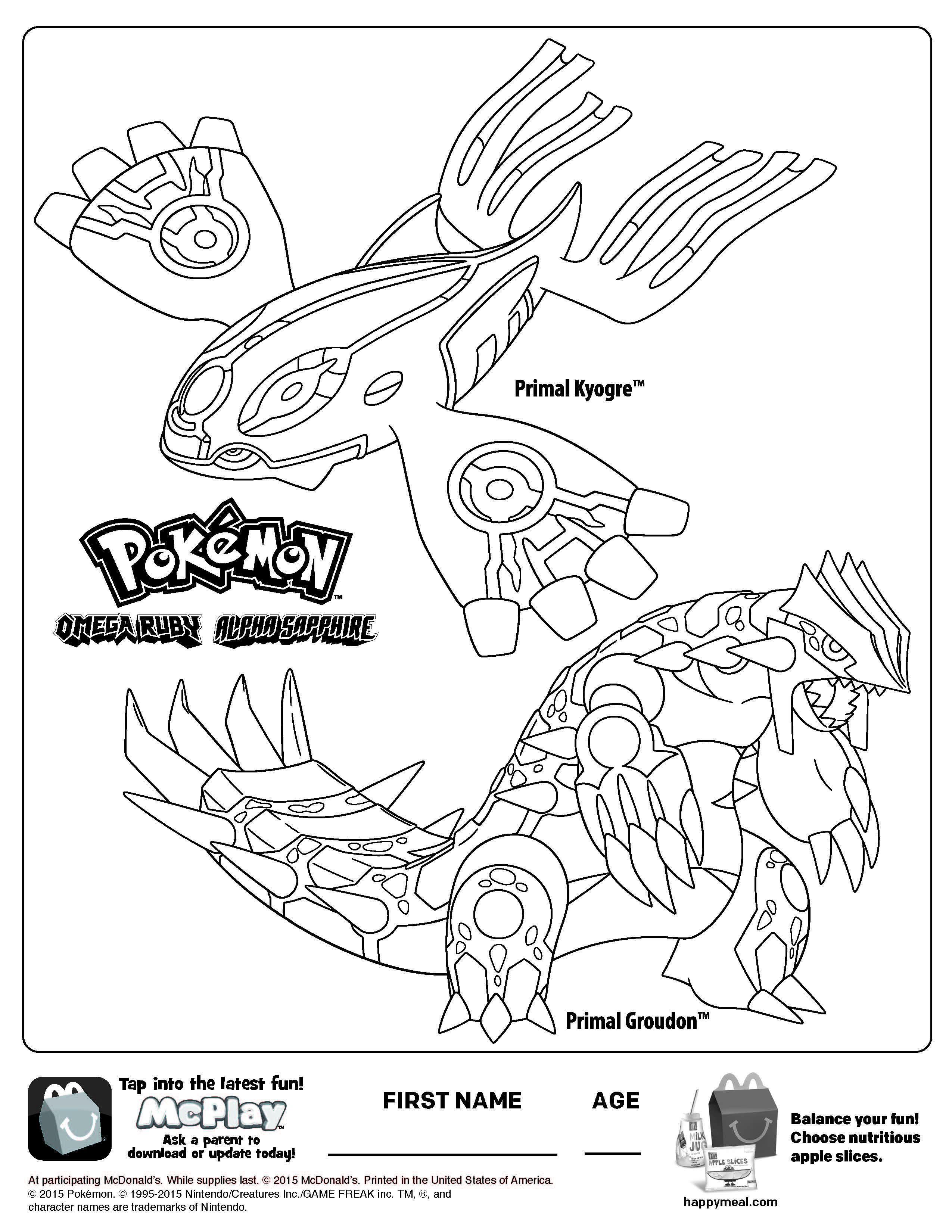2550x3300 Printable Groudon Coloring Pages Pokemon Cartoons Primal Sheets