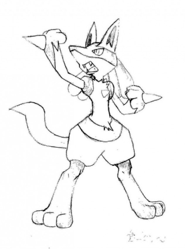 631x850 Lucario Coloring Pages