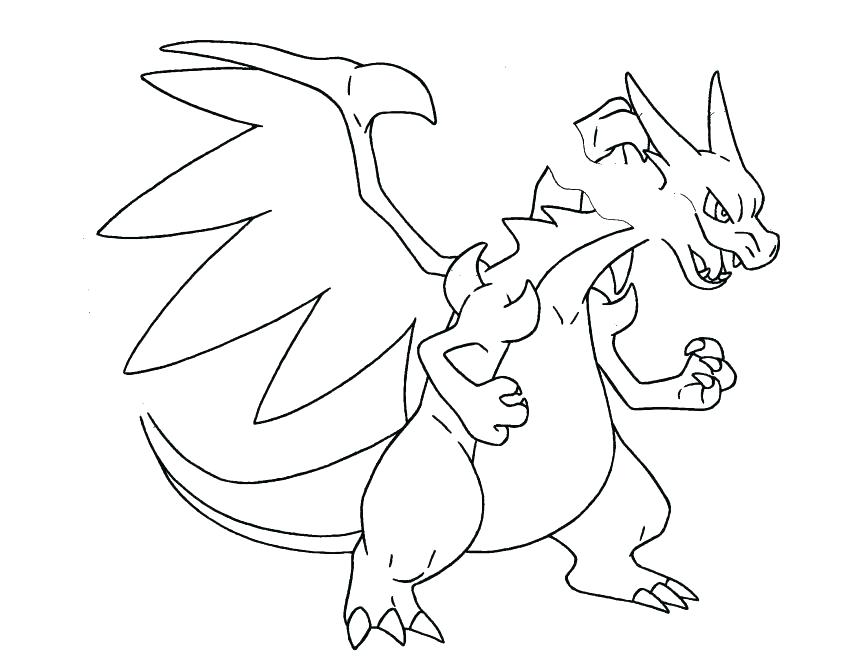 863x668 Mega Evolution Coloring Pages X Y Ex Page Download Print Charizard