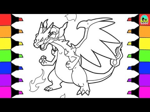 480x360 Pokemon Coloring Pages Mega Evolution Charizard X Colouring Book